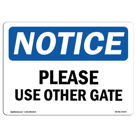 SIGNMISSION OSHA Notice Sign, 18" Height, 24" Wide, Please Use Phone To Your Left To Access Gate Sign, Landscape OS-NS-D-1824-L-17634